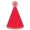 Big Dot of Happiness Red Confetti Stars - Cone Happy Birthday Party Hats for Kids and Adults - Set of 8 (Standard Size)